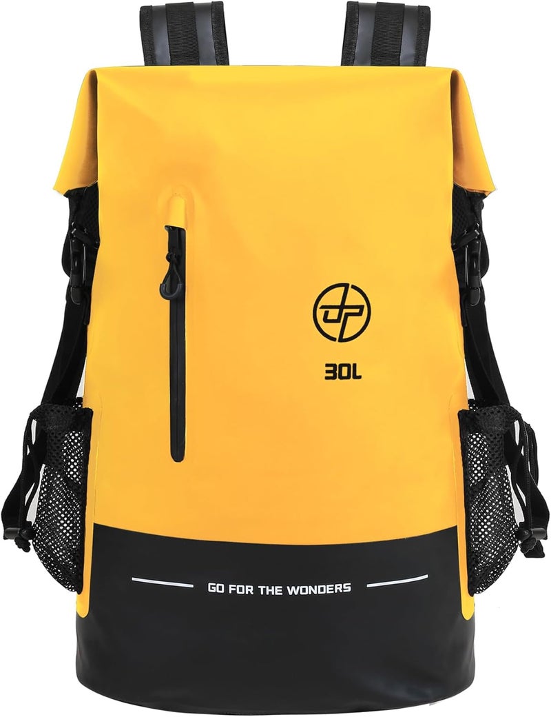 UPWELL 30L Waterproof Dry Bag Boating Backpack for Travel Hiking Camping Kayaking Hiking Swimming Floating Submersible Dry Bag yellow - Image 1